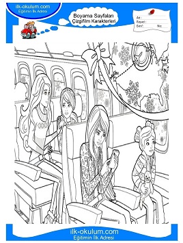 Çocuklar İçin Barbie ve Yeni Yıl Hikayesi Boyama Sayfaları 
